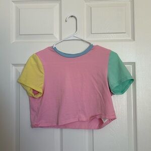 Colorblock baby tee